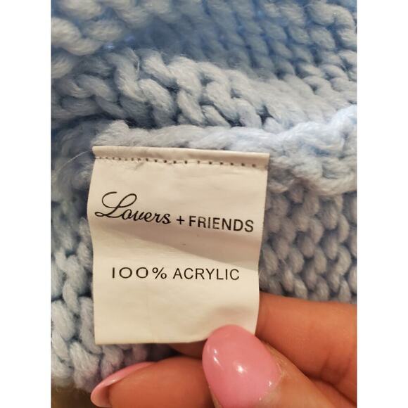 Lovers + Friends Blue‎ chunky crop sweater size Small - Picture 7 of 10